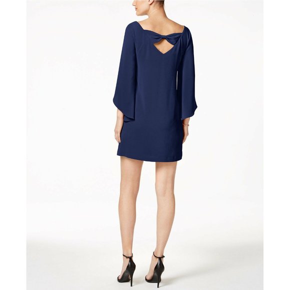 $100 Jessica Simpson Bow-Back Flutter-Sleeve Dress - Picture 2 of 11